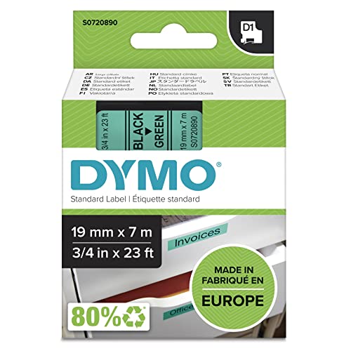 Dymo Schriftbänder D1/45809 schw./grün,19x7 von DYMO