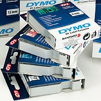 Dymo Schriftbandkassette 40913, 9 mm breit, Bandfarbe weiß von DYMO