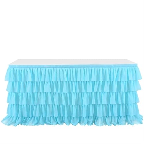 Atemberaubende rechteckige Tischdecke/Tischrock – perfekt for Feiern und Veranstaltungen.(Blue,6FT 77x183cm) von DYUES-SDOEMVIEN