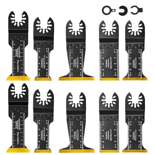 Oszillierende Sägeblätter Sägeblätter for Holzschneiden Hybrid-Oszillierende Sägeblätter Multifunktions-Schnellspann-Sägeblätter Oszillierende Sägeblatt-Sets for Holz, Gips, Kunststoff und Kunststoffr von DYUES-SDOEMVIEN