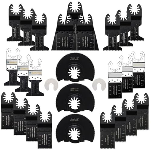 Oszillierende Sägeblätter Sägeblätter for Holzschneiden Hybrid-Oszillierende Sägeblätter Multifunktions-Schnellspann-Sägeblätter Oszillierende Sägeblatt-Sets for Holz, Gips, Kunststoff und Kunststoffr von DYUES-SDOEMVIEN