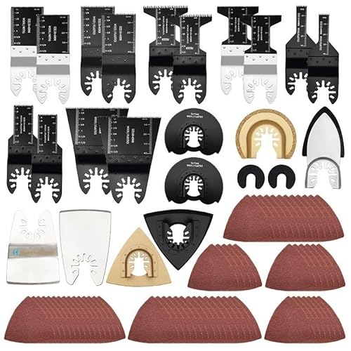 Oszillierende Sägeblätter Sägeblätter for Holzschneiden Hybrid-Oszillierende Sägeblätter Multifunktions-Schnellspann-Sägeblätter Oszillierende Sägeblatt-Sets for Holz, Gips, Kunststoff und Kunststoffr von DYUES-SDOEMVIEN