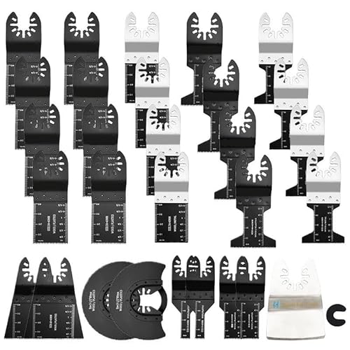 Oszillierende Sägeblätter Sägeblätter for Holzschneiden Hybrid-Oszillierende Sägeblätter Multifunktions-Schnellspann-Sägeblätter Oszillierende Sägeblatt-Sets for Holz, Gips, Kunststoff und Kunststoffr von DYUES-SDOEMVIEN