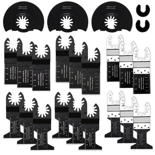 Oszillierende Sägeblätter Sägeblätter for Holzschneiden Hybrid-Oszillierende Sägeblätter Multifunktions-Schnellspann-Sägeblätter Oszillierende Sägeblatt-Sets for Holz, Gips, Kunststoff und Kunststoffr von DYUES-SDOEMVIEN