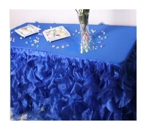 Rechteckiger, taillierter Tischrock mit Faltenrock, rechteckiger, flauschiger Tischrock, rechteckiger Tischrock, romantischer Rock, Tischrock, Strandparty-Tischrock, geeignet for Hochzeiten, Geburtsta von DYUES-SDOEMVIEN