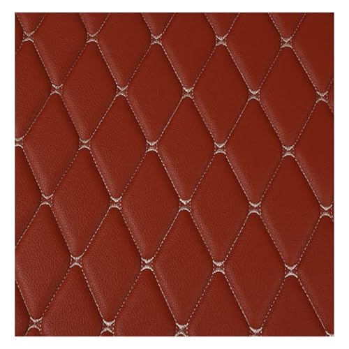 Kunstleder PVC Gesteppt Kaschiert Leder Kunstleder Polsterstoff Gesteppt Kaschiert Meterware Dekostoff Für Schrank Ledertasche Autositz Sofa Möbel Repara(Brown,1.6X1m) von DYYEUAVT