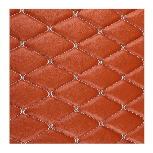 Kunstleder PVC Gesteppt Kaschiert Leder Kunstleder Polsterstoff Gesteppt Kaschiert Meterware Dekostoff Für Schrank Ledertasche Autositz Sofa Möbel Repara(Oranje,1.6X1m) von DYYEUAVT