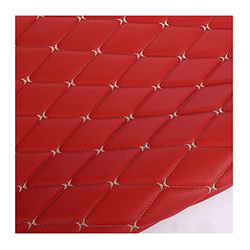 Kunstleder PVC Leder Polster Stoff Lederkonzept Kunstleder Polsterstoff Gesteppt Kaschiert Meterware Möbelstoff Dekostoff,Grau Möbel (Size：1.55X1m/5.08X3.28ft)(Red,1.55X10m) von DYYEUAVT