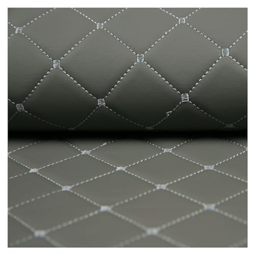 Kunstleder PVC Leder Polster Stoff Lederkonzept Kunstleder Polsterstoff Gesteppt Kaschiert Meterware Möbelstoff Dekostoff ，Kaffee Möbel Textil Meterware (Size : 1.4×1m/4.59x3.28ft)(Gray,1.4X1m) von DYYEUAVT