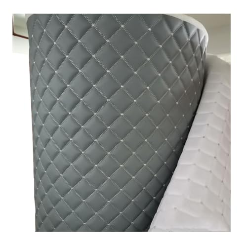 Kunstleder Wasserdicht Polsterstoff Lederimitat Weich Kunstleder Meterware Breit Polsterstoff ，für Sofas, Handtaschen, Jacken, Möbel, Autositze, Schwarz (1.6x1m/5.24x3.28 Ft)(Gray,1.6X1m) von DYYEUAVT