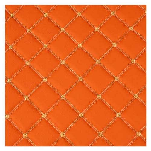 Kunstleder Wasserdicht Polsterstoff Lederimitat Weich Kunstleder Meterware Breit Polsterstoff ，für Sofas, Handtaschen, Jacken, Möbel, Autositze, Schwarz (1.6x1m/5.24x3.28 Ft)(Oranje,1.6X2m) von DYYEUAVT