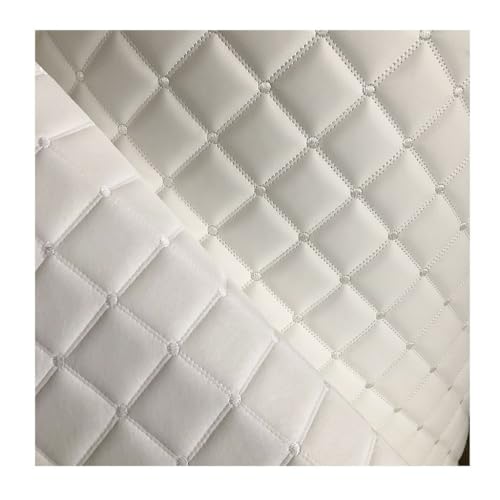 Kunstleder Wasserdicht Polsterstoff Lederimitat Weich Kunstleder Meterware Breit Polsterstoff ，für Sofas, Handtaschen, Jacken, Möbel, Autositze, Schwarz (1.6x1m/5.24x3.28 Ft)(White,1.6X1m) von DYYEUAVT