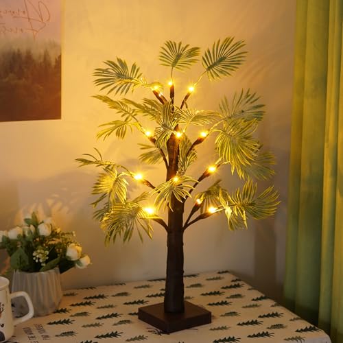 Lichterbaum Innen LED Baum Lichter Frühlingsdeko,Baumbeleuchtung Innen Schmetterling Baum Lampe Dekolampe Stimmungslicht,Lichterkette Innen Dekobaum für Hochzeit Party Wohnzimmer Deko (Palm) von DZAY