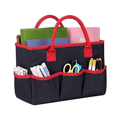 DZOZO Bastelaufbewahrung, Tragetasche, Desktop-Aktenordner, Kunst-Organizer, Aufbewahrung, Handtasche, faltbare Gartenwerkzeugtasche, Bastelbedarf, mehrere Taschen, Tragetasche zum Nähen von DZOZO