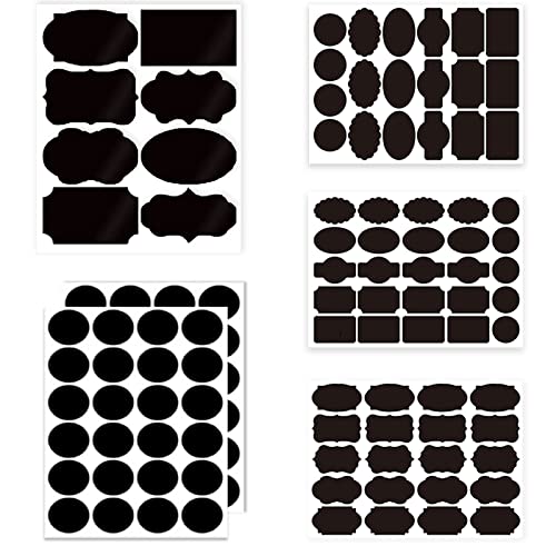 DZSEE Etiketten Selbstklebend, Tafel Aufkleber, Aufkleber zum beschriften, Tafeletiketten, Küche Etiketten werden für Glasflaschen, Marmeladenglas, Gewürzgläser, Flaschen|120 Stück von DZSEE