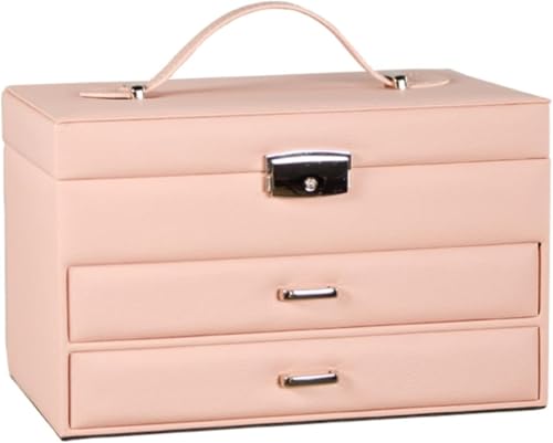 DZYHFCO Große Schmuckschatulle, 3-lagig, PU-Leder, Schreibtischschrank, Ohrringe, Ringe, Halsketten, Armbänder, Uhren DZYHFCO Große Schmuckschatulle, 3-lagig, PU-Leder, Schreibtischschrank, Ohrringe, Ringe, Halsketten, Armbänder, Uhren von DZYHFCO
