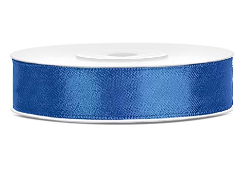 DaLoKu Satinband 6/12/25/38/50/100mm x 25m Geschenkband Schleifenband, Größe: 12mm x 25m, Farbe: royal Blau von DaLoKu