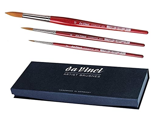 DaVinci ESPACE BEAUX ARTS Series 5580 cosmotop Spin vegan - Aquarell-Pinsel-3er Set , no. 2, 6, 12 Made in Germany von DaVinci ESPACE BEAUX ARTS