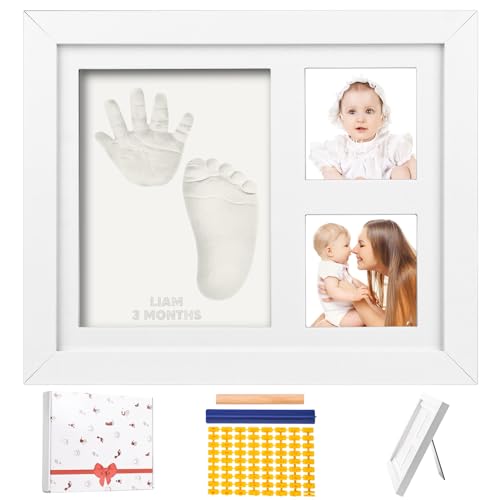 Dachiy Baby Handprint Und Fußabdruck Set, Handprint Baby Fotorahmen, Baby Fotorahmen, Personalisierte Baby Geschenk, Baby Souvenir, Pfotenabdruck Set Katze/Hund von Dachiy