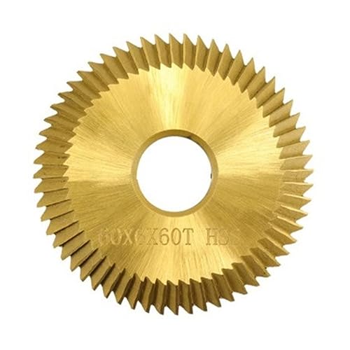 Daconovo Schlüsselschneideklinge 60 x 6 x 16 x 60T TiN Beschichtung HSS Schlüsselschneidemaschine Cutter Schlosser Werkzeug Schlüssel Duplikat Maschine Klinge von Daconovo