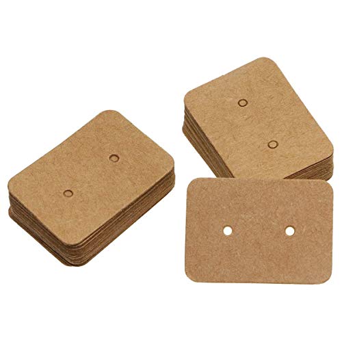 Dacvgog 50 STÜCK Kleine Leere Kraft Papier Ohr Stecker Ohrring Display Karten Preisschild Etikett Schmuck Karten Halter, 3,5 X 2,5 cm () von Dacvgog