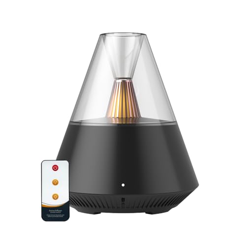 Dadson 150ml Aroma Diffuser für Duftöle, Luftbefeuchter, Raumbefeuchter, Lufterfrischer Wohnung, Raumduft Elektrisch, Aromatherapie, Diffusor mit LED-Licht (Schwarz) von Dadson