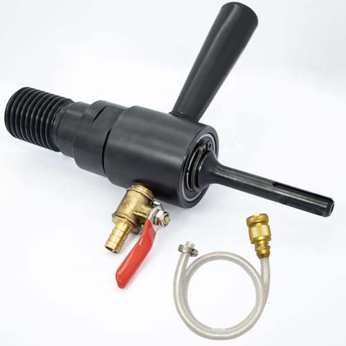 DaduoRi 1 1/10.2 cm-7 Stecker auf SDS Plus Abor Kernbohrer-Adapter – Wassereinspritzfähig, inklusive massivem Messing-Schlauch-Schnellverbinder und Schlauch – kompatibel mit 1 1/4-Zoll-7 von DaduoRi