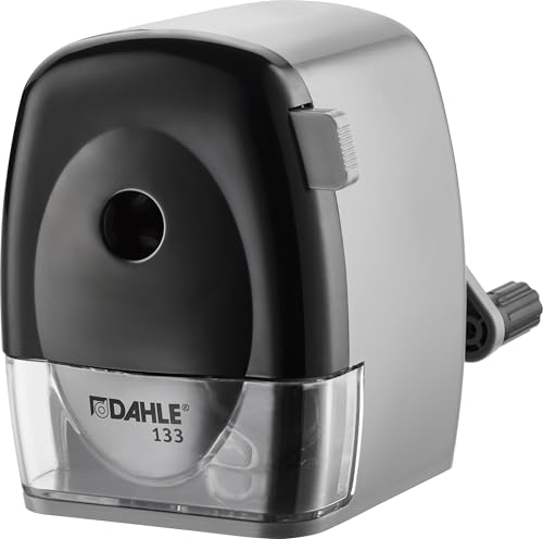 Dahle 133 Pencil Sharpener – Pencil Sharpeners (Manual Pencil Sharpener, Black, Grey) von Dahle