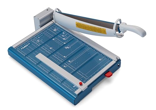 Dahle 867 Hebel-Schneidemaschine mit Sicherheitsautomatik (460 mm bis DIN A3, Schnitthöhe 3,5 mm, Metalltisch) Blau von Dahle