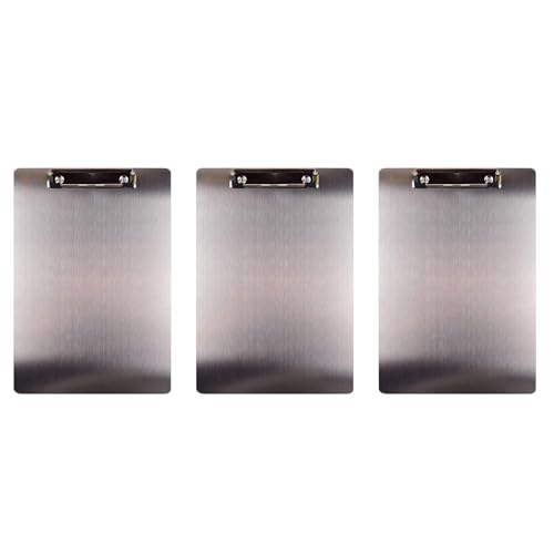 Daijianbin 3X Metall Zwischenablage Ordner A4 Rostfreier Stahl Clip Board Rechnung Lagerung Ordner Schreiben Datei Board Menü Schiene für Unternehmen von Daijianbin