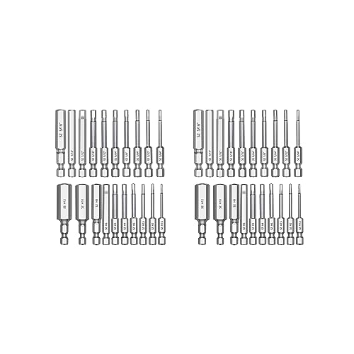 Daijianbin 40-Teiliges Sechskantkopf Sechskant Schlüssel Bohrer Bit Set, 2,3, 1/4 Durchmesser, Schnell Spannung Schaft, Magnetisches Schraubendreher Bit Set von Daijianbin