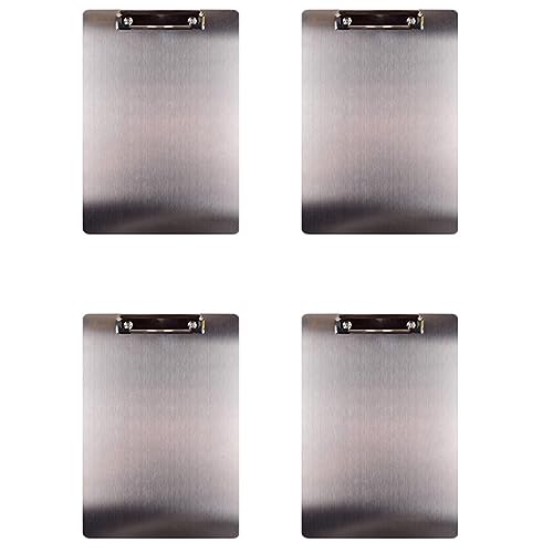 Daijianbin 4X Metall Zwischenablage Ordner A4 Rostfreier Stahl Clip Board Rechnung Lagerung Ordner Schreiben Datei Board Menü Schiene für Unternehmen von Daijianbin