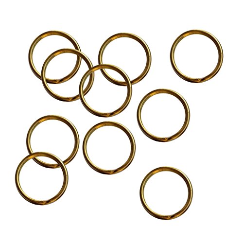 dailymall 10 Stück Langlebige Messing Spaltringe 12 Mm 15 Mm 20 Mm 25 Mm 28 Mm 30 Mm 32 Mm 35 Mm Schlüsselring Schlüsselbund Schleife Bastelzubehör - Gold 20mm von dailymall