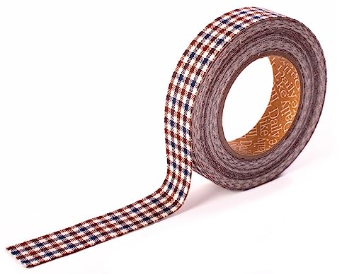 Dailylike Klebeband Baumwolle Gingham Check Brownmix 15 mm x 5 m von Dailylike