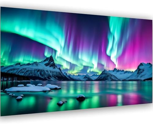 Aurora Diamant Painting Bilder 30x60cm Diamond Painting Erwachsener Large Diamond Painting Set für Erwachsene Anfänger Aurora 5D Diamond Painting Full Drill als Geschenke und Dekoration von Daisen Art