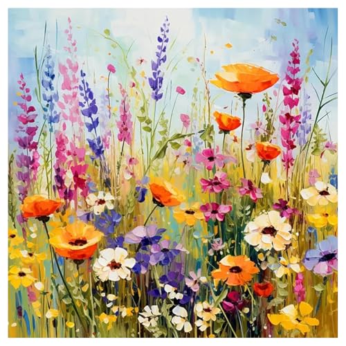 Blumen Diamond Painting Erwachsene Blumen Diamant Painting Bilder Blumen 5D Diamond Painting Set Geeignet als Wanddekoration für Zuhause 30x30cm von Daisen Art