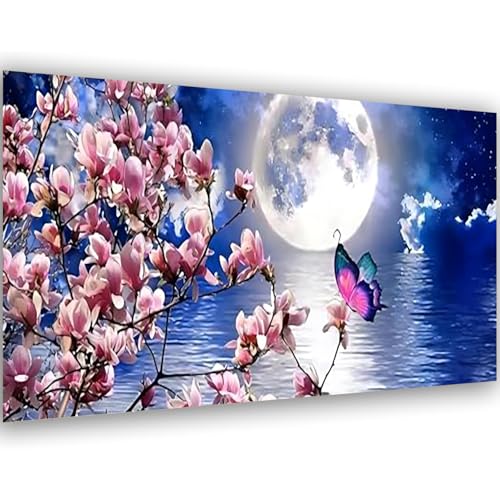 Daisen Art Diamant Painting Bilder Blumen - 30x60cm Diamond Painting Groß, Diamond Painting Erwachsene Groß Mond für Geschenk und Zuhause Wanddekoration von Daisen Art