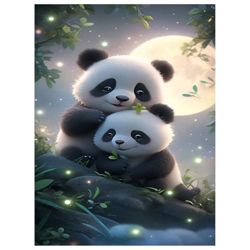 Daisen Art Diamant Painting Bilder - Diamond Painting Panda, Diamond Painting Erwachsene Set Tiere für Geschenk und Zuhause Wanddekoration 30x40cm von Daisen Art