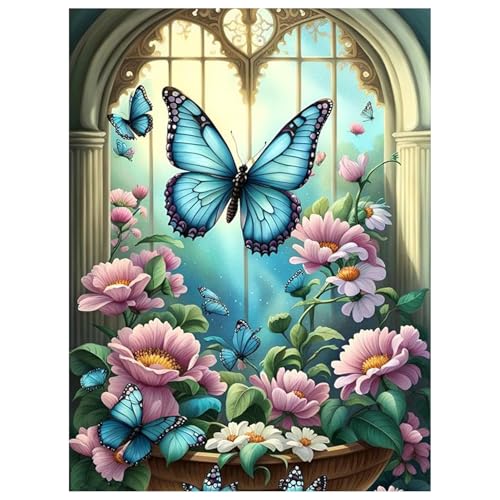 Daisen Art Diamond Painting Schmetterling - Diamant Painting Bilder, Diamond Painting Schmetterling Blumen, Diamond Painting Erwachsene für Geschenk und Zuhause Wanddekoration 30x40cm von Daisen Art