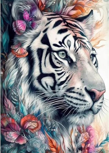 Daisen Art Tiger Diamond Painting Kits,Diamant Painting Erwachsene,DIY 5D Diamont Painting Set for Gift Home Wall Decor(30x40cm) von Daisen Art