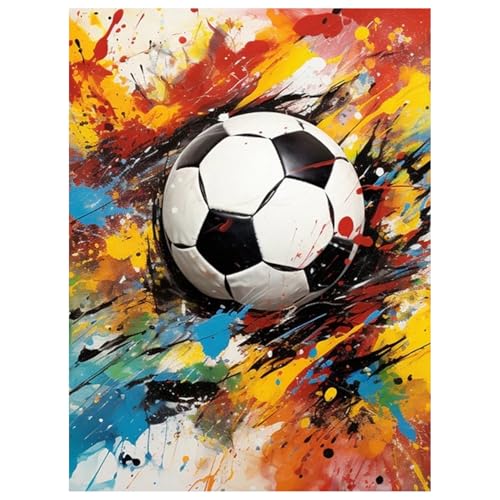 Diamant Painting Bilder Fussball - Diamond Painting Set, Diamond Painting Erwachsene für Geschenk und Zuhause Wanddekoration 30x40cm von Daisen Art