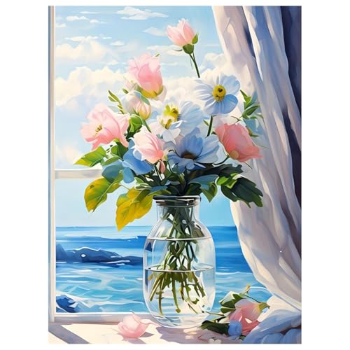 Diamond Painting Blumen - Diamant Painting Bilder, Diamond Painting Set, Diamond Painting Erwachsene für Geschenk und Zuhause Wanddekoration 30x40cm von Daisen Art