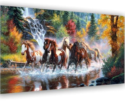 Diamond Painting Groß XXL Diamond Painting Erwachsene Handgefertigtes DIY-Leinwand-Volldiamant Diamond Painting Set für erwachsene Anfänger 60x30cm (Pilze aus Glas bemalt) von Daisen Art