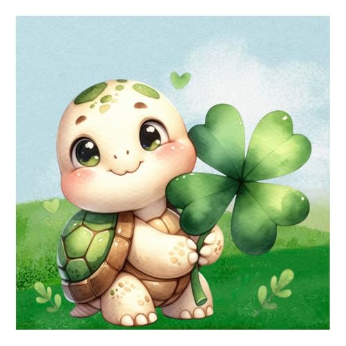 Diamond Painting Kinder - Diamant Painting Bilder Kinder, Diamond Painting Schildkröte, Diamond Painting Set für Geschenk und Zuhause Wanddekoration 30x30cm von Daisen Art