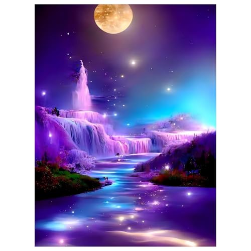 Diamond Painting Landschaft - Diamant Painting Bilder, Diamond Painting Landschaften, Diamond Painting Erwachsene Wasserfall für Geschenk und Zuhause Wanddekoration 30x40cm von Daisen Art