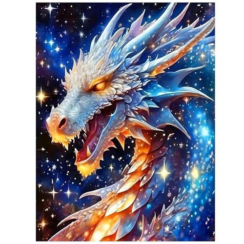 Drache Diamant Painting Bilder, Drache Diamond Painting Erwachsene, Fantasy Diamond Painting Set, Geeignet als Wanddekoration für Zuhause 30x40cm von Daisen Art