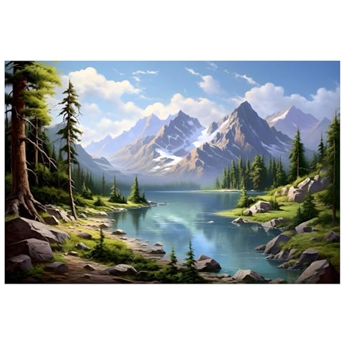 Malen Nach Zahlen Erwachsene Landschaft, DIY Paint by Numbers für Anfänger, Landschaft Malen Nach Zahlen Set für Home Décor,Ohne Rahmen 40x60cm von Daisen Art