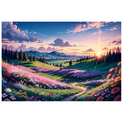 Malen Nach Zahlen Erwachsene Landschaft, Landschaft Paint by Numbers für Anfänger und Erwachsene, Landschaft Malen Nach Zahlen Set für Home Décor 40x60cm Ohne Rahmen von Daisen Art