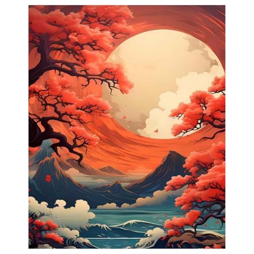 Malen Nach Zahlen Landschaft, Meer Malen Nach Zahlen Erwachsene, Paint by Numbers Adult für Geschenk und Home Decor 40x50cm Rahmenlos von Daisen Art