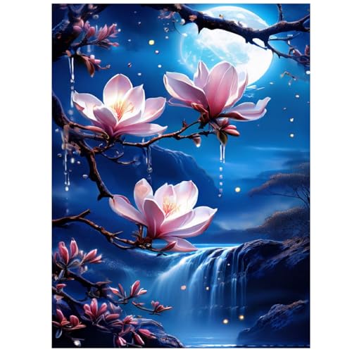 Mond Diamond Painting Erwachsene, Mond Diamant Painting Bilder, Mond Diamond Painting Set Geeignet als Wanddekoration für Zuhause 30x40cm von Daisen Art